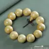 Pulsera de Boj de Hoja Pequeña 2.0 Cuentas Budistas de Madera Maciza para Hombres y Mujeres, Cuentas de Oración Portátiles de 108 Cuentas, Alta Densidad, Resistente al Agua, Artículo Coleccionable