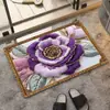 Alfombra de Piso para Baño Estilo Tejido, Alfombrilla de Piso de Lodo Diatomeas Imitación Lino, Absorbente de Agua para Baño, Secado Rápido, Resistente a la Suciedad, Antideslizante, Alfombrilla para Pies al por Mayor