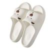 Pantuflas de Oso de Dibujos Animados para Mujer de Suela Gruesa para Interior del Hogar Antideslizantes para Baño Ducha para Hombre Verano Pantuflas de Pareja