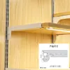 Estante de exhibición de aleación de aluminio conductora engrosada para pilar AA, de doble ranura, con varilla vertical, riel para supermercado, ganchos accesorios para ranura conductora