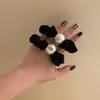 Moda Estilo Coreano m Anillo para el Cabello de Perlas Cuerda para el Cabello de Mujer Bola para Cola de Caballo Alta Cuerda para el Cabello Sentido Avanzado Anillo para el Cabello Intestino Grueso Grande