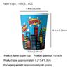 Amazon Blue City Hero Tema Decoración de Fiesta de Cumpleaños Bandeja de Papel Desechable Tejido Bandera Banner Traje para Jalar