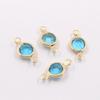 Borde de cobre puro cristal vidrio doble conector colgante horquilla borla pulsera collar accesorios