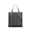Bolso de Mano Doble Cara Colorblock de PVC para Mujer con 7 Compartimentos, Bolso Pequeño de Diamantes, Bolso de Hombro, Bolso Geométrico, Bolso Canguro, Bolso Tote