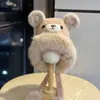 Novo Estilo Chapéu de Urso para Mulheres, Chapéu Peludo Fofo de Desenho Animado, Proteção Contra Frio de Inverno, Proteção Auricular e Proteção Contra Frio ao Ar Livre
