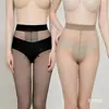 Meias Pretas Tianche 0Dt Sexy com Abertura no Gancho T, Sem Costura, Para Mulheres, Estilo Verão, Estilo Puro Desejo
