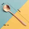 Exquisita Cuchara Mezcladora de Regalo Estilo Japonés Acero Inoxidable Cuchara Flor Cafetera Mezclador Vajilla Chapada en Oro Se Puede Personalizar Logo Hogar