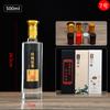 Botella de Licor de 500ml Botella de Licor Casera Botella de Vino de Grano Casero Impresión de LOGOTIPO Caja de Regalo para Banquete de Bodas suit