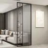 Mampara de Cristal Sala de Estar Moderna Simple Baño Medio Muro Pantalla de Hierro Forjado Lujo Ligero Lavabo Recibidor Integrado