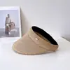 Chapéu Simples de Borda Crua Estilo Japonês com Top Aberto para Mulheres, Novo Chapéu de Palha Versátil e Casual de Verão para Proteger do Sol, para Ir ao Trabalho e Andar de Bicicleta, Chapéu de Sol da Moda