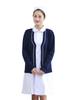 Cardigã Suéter de Enfermeira, Anti-Pilling, Forrado com Fleece, Espessado, Roupa de Trabalho Quente, Roupa Externa, Malha Hospitalar Azul Marinho