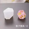 Molde de Resina de Cristal DIY Amapola Dados Piezas de Dados Esquinas Redondeadas Múltiples Especificaciones Juego Digital Espejo Molde de Silicona
