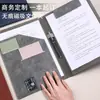 Carpeta de archivos A4 multifuncional para oficina, portapapeles para documentos, carpeta de almacenamiento de cuero, carpeta de ventas, libro de firmas, estilo de negocios