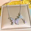 Producto Derivado Más Vendido: Collar de Acero de Titanio con Flor Completa de Circonita Diamantada Grande para Mujer, Deslumbrante y Lujoso, Cadena Clavicular de Lujo Ligero