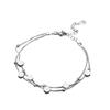 Cuentas de Transferencia Cuentas Redondas Estrella de Cinco Puntas Pulsera de Doble Capa para Mujer Estilo Coreano Japonés Corea del Sur Simple Combinable Fresco Distintivo Joyería de Mano