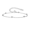 Tobillera de Acero Dorado con Cuentas para Mujer Cadena de Acero Inoxidable para Tobillo de Verano en la Playa