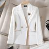 Conjunto de Terno Feminino Estilo Único para Negócios Corporativos de Colarinho Branco, Nova Versão Coreana Outono e Inverno Uniforme de Trabalho para Gerente de Hotel