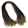 Alambre de Cera de Bronce Vintage Cuerda para Collar Accesorios para Joyería DIY Cierre de Pinza de Langosta Cuerda de Cuero Negro Cuerda para Collar Cuerda para Colgante Venta al por Mayor
