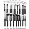 Set de Brochas de Maquillaje de 25 Piezas Personalizado con Logo OEMODM con Mango de Madera y Fibra Sintética Herramientas de Belleza con Bolsa para Brochas