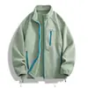 Nueva chaqueta de forro polar para otoño e invierno, abrigo de forro polar de doble cara para hombre, top cortavientos con cuello alto, chaqueta holgada para hombre, venta al por mayor