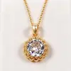 Luz Colgante de Encaje con Colgante de Gema de Color Gota de Agua Venta Caliente Diseño Incrustado de Diamantes Lujo Ligero Cadena para Clavícula de Gemas Multicolor Joyería para Mujer
