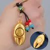Pinza de cangrejo de cobre de imitación cadena de llaves giratoria 12 signos del zodíaco manos colgante de llave de coche rico lugar escénico regalo popular