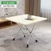 Mesa de Comedor Alta de Plástico Económica Escritorio de Cama para Apartamento Pequeño Mesa Cuadrada Pequeña Portátil Mesa de Comedor Plegable Mesa Plegable Nueva para Comer