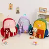 Nueva Muñeca Linda Divertida Mochila de Doble Hombro para Niños Diseño de Bloques de Color Costura Correas de Hombro Ajustables Mochila Escolar de Jardín de Infancia Bolsa Pequeña