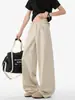 Pantalones de trabajo casuales de estilo japonés, corte limpio para hombre, de alta costura, modernos, versátiles, de corte holgado, rectos, de pierna ancha, pantalones deportivos