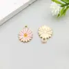 1 novo pingente de flor de cerejeira margarida de liga rosa em formato de gota de óleo pingente acessórios para pulseira colar diy