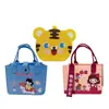 Bolsas de fieltro personalizadas para regalos de cumpleaños, bolsas de fieltro de dibujos animados, bolsas de regalo para celebración de 100 días, bolsas de regalo para dulces
