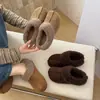 Pantuflas de Medio Pie para Persona Perezosa Cabello Rizado Otoño Versátil Pantuflas de Punta Cerrada Moda Femenina Ropa de Exterior 2026 Birkenstock Slip-Ons Nuevo Estilo