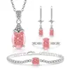 Transmissão ao vivo mais vendidos pedras preciosas coloridas diamantes de alto carbono corte flor de gelo formato de ovo âmbar lágrima de animal de estimação anel brincos colar pingente pulseira