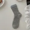 Calcetines de verano para mujer, finos de malla de algodón, hasta la pantorrilla, estilo coreano ins, calcetines holgados estilo ballet de verano