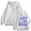 Sudadera con cremallera de doble cara impresa Dan Dan Turbo Abuela Estilo Manga Japonesa Sudadera con cremallera para Hombre