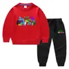 2023 Primavera y otoño nueva ropa infantil transfronteriza suéter para niños pantalones de dibujos animados conjunto de dos piezas bebé algodón traje de manga larga