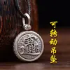 Yuhong 2024 Novo Pingente de Pilão de Diamante Rotativo Retrô Sólido Estiloso Dominador Tendência Pingente de Colar Dominador