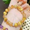 Pulsera de ojo de tigre dorado de cristal de torre amarilla natural para hombre, pulsera de fortuna comercial en tierra, regalo al por mayor, soporte de identificación