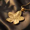 Collar de Joyería con Colgante de Flor Transfronterizo Europeo y Americano para Mujer, Estilo Largo de Verano de Acero Inoxidable, Cadena de Clavícula de Hada de Alta Gama