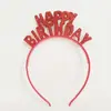Diadema de Plástico Feliz Cumpleaños Diadema Feliz Cumpleaños Accesorios para el Cabello Festivos Tocado Fabricante Integral Venta al por Mayor