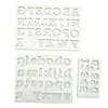 26 Letras do Alfabeto Inglês Números Molde de Silicone para Fondant Decoração de Bolo Chocolate Molde DIY para Assar