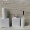 Mancha escura esmalte de unha esmalte de unha em gel gel split frasco vazio frasco de vidro branco tampa com pincel conjunto à venda