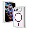 Adecuado para Funda de Teléfono Apple Duo, Transparente Cobertura Completa Goteo de Aceite Succión Magnética Plegable Izquierda-Derecha Integrada Funda de Teléfono iPhone Duo