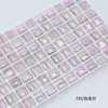 Cristal Dongzhou 8*10 Rocas Medianas Azúcar Cristalizado Pedrería para Uñas Rectangular Ángulo Recto Cubo de Azúcar Fondo Puntiagudo Brillante Vidrio K9 Accesorios para Uñas