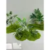 Decoración de paisajismo de plantas verdes cortas plantas artificiales sala de estar interior muebles blandos tienda de paisajes pequeños montones de hierba musgo micro paisajismo