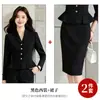Atuendo profesional elegante, blazer de manga larga con cuello de traje pequeño, pantalones y falda para mujer, nuevo conjunto de dos piezas para venta al por mayor transfronteriza de otoño e invierno