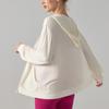 Jaqueta de ioga de manga comprida Slim-fit Emagrecimento com capuz Jaqueta esportiva Roupas de ginástica casuais soltas femininas Jaqueta de manga comprida Outono