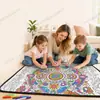 Tapiz Mandala Blanco y Negro DIY de Playa para Decoración del Hogar Colgante de Pared Bohemio Dibujo Lineal para Colorear Manta de Yoga