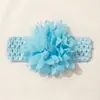 Novo Produto Transfronteiriço Europeu e Americano Faixa de Cabeça Infantil de Chiffon com Flor Faixa Elástica para Bebê Fontanela Acessórios de Cabelo Faixa de Cabeça para Bebê