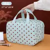 Bolsa de Maquillaje de Lunares de Gran Capacidad con Almacenamiento por Capas, Bolsa Portátil para Cuidado de la Piel para Viajes de Negocios y Viajes, Organizador de Maquillaje y Artículos de Tocador